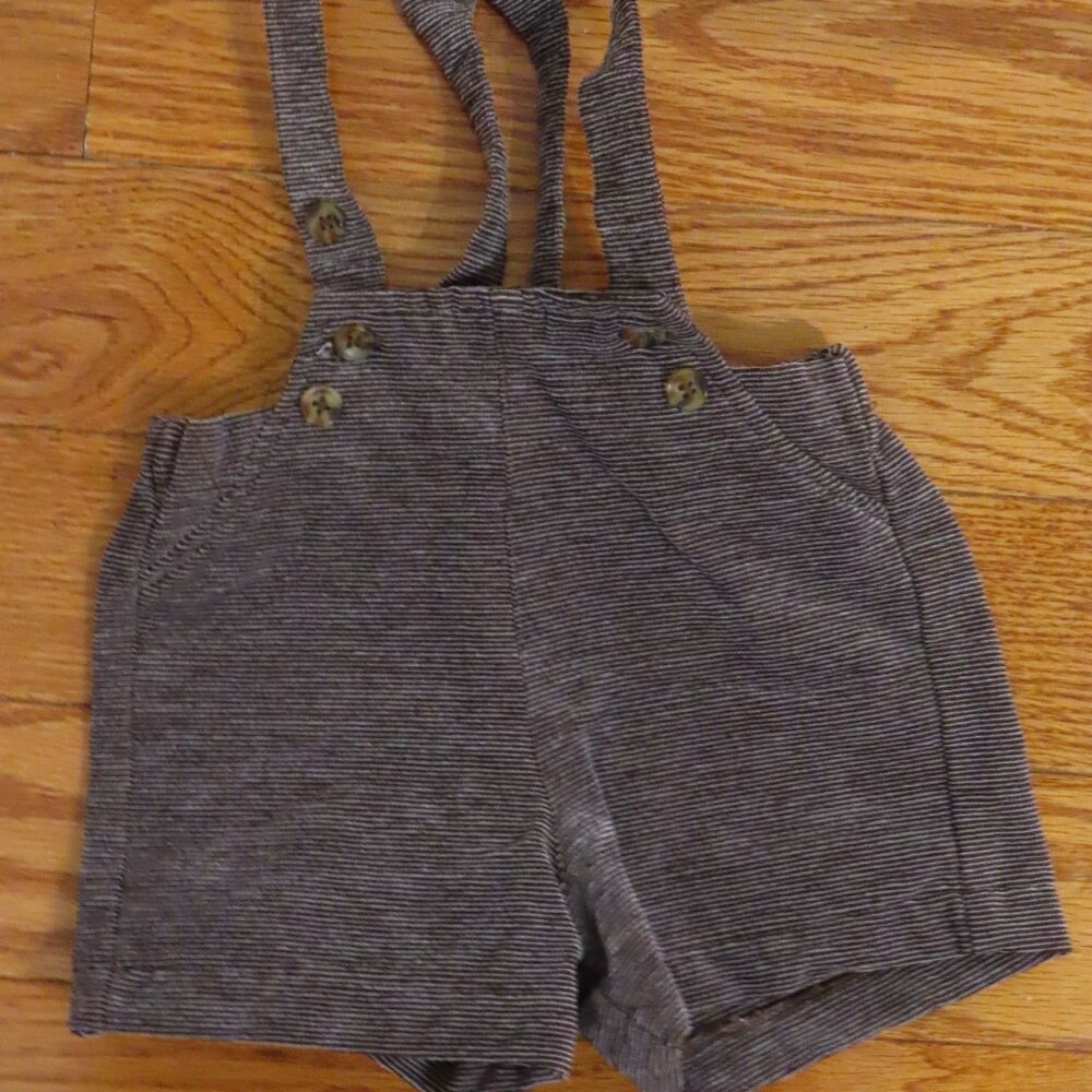 Noma Designer Fine Corduroy Brown Suspender Shorts